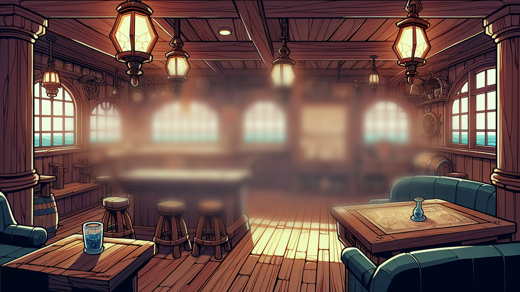 Ship tavern interior